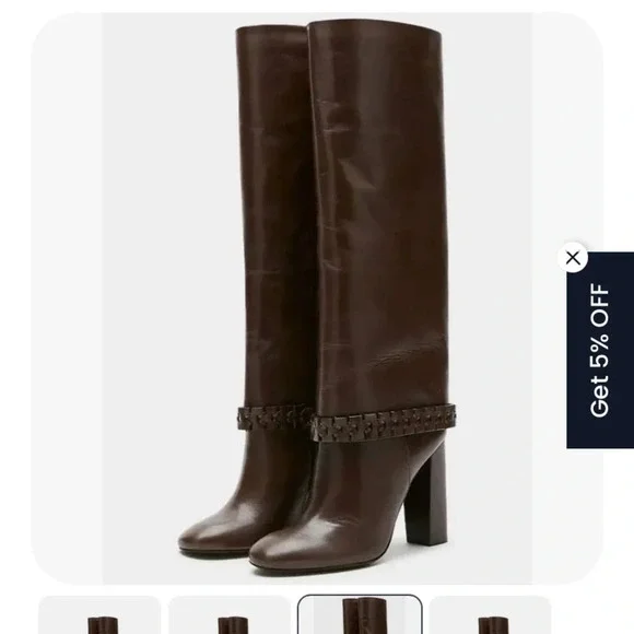 Women's Sarava Long Boots Brown Tory Burch leather boho spring classic designer